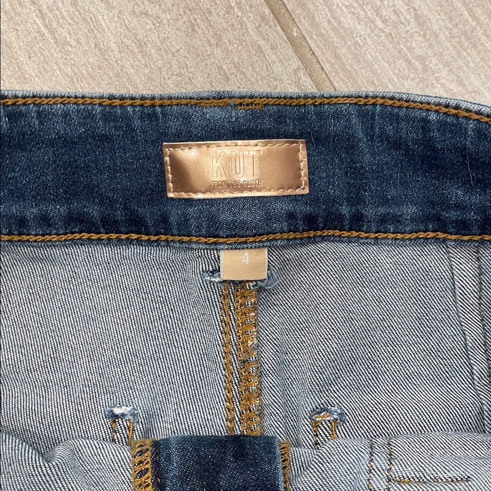 Kut from the Kloth Jodi Dark Blue Wide Leg Jeans - Picture 2 of 6